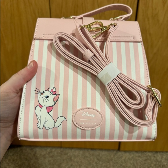 Disney Marie Her Universe Pink Bow Accent Women's Bag - Picture 2 of 5